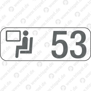 Sitzplatzreservierungsanzeige Fensterplatz 53, BR 408