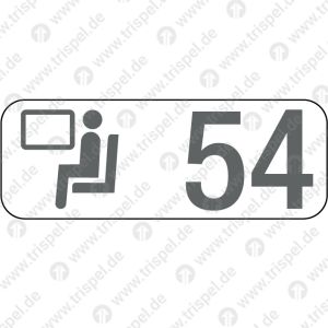 Sitzplatzreservierungsanzeige Fensterplatz 54, BR 408