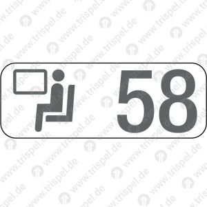 Sitzplatzreservierungsanzeige Fensterplatz 58, BR 408