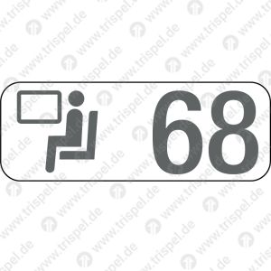 Sitzplatzreservierungsanzeige Fensterplatz 68, BR 408
