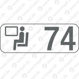 Sitzplatzreservierungsanzeige Fensterplatz 74, BR 408