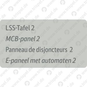 LSS-Tafel 24-sprachig D, E, F, NL