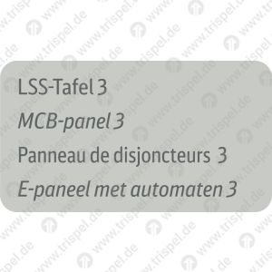 LSS-Tafel 34-sprachig D, E, F, NL