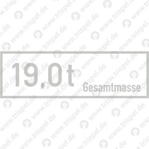 Gesamtmasse 19,0 t