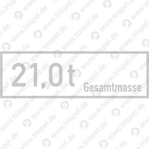 Gesamtmasse 21,0 t