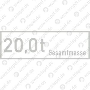 Gesamtmasse 20,0 t