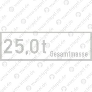Gesamtmasse 25,0 t