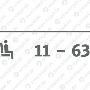 Sitzplatzsymbol + Sitzplatznummer11 - 63
