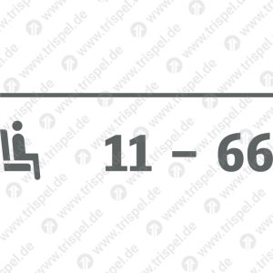 Sitzplatzsymbol + Sitzplatznummer11 - 66