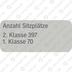 Anzahl Sitzplätze 2. Klasse 3971. Klasse 70