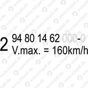 Führerstand 2 mit 12-stelliger Wagennummer 94 80 14 62 XXX-XV. max. = 160 km/hFST / DISA 4-TeilerVariabel
