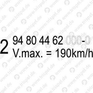 Führerstand 2 mit 12-stelliger Wagennummer EWB94 80 44 62 XXX-XV. max. = 190 km/hFST 6-TeilerVariabel