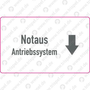 Notaus Antriebssystem mit Pfeil