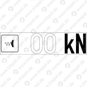 Feststellbremskraft Federspeicherbremse mitSymbol und kN Angabe ohne Wert Bildzeichen nach UIC 545 V, Anlage J.2.
