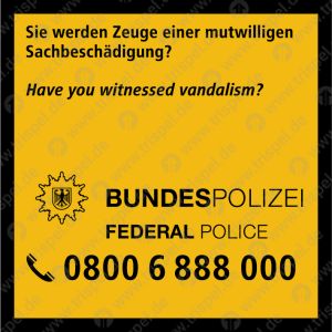 Sie werden Zeuge einer mutwilligen Sachbeschädigung? ...BundespolizeiProjekt: VBB
