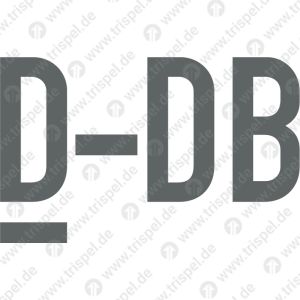 Anschrift: D-DB, 90 mm(erste D mit Unterstrich)