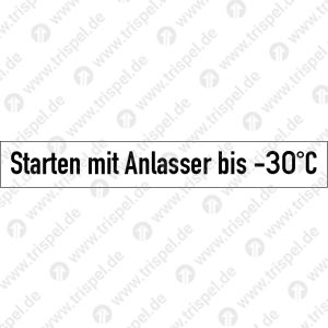Starten mit Anlasser bis -30°C