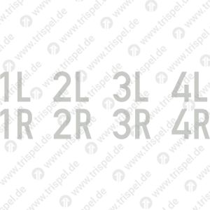 Achslagerzahlen 1L 2L 3L 4L 1R 2R 3R 4R Symboldarstellung nach DIN EN 15877-2