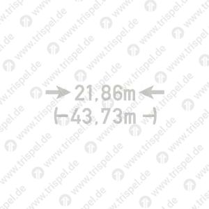 Drehzapfenabstand und Länge über Puffer Eindruck 21,86 m / 43,73 m