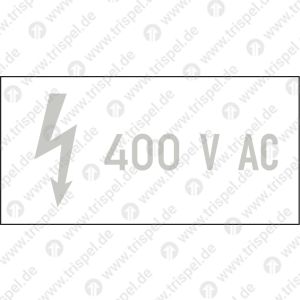 Fremdanschluss 400 V AC mit Blitzpfeil