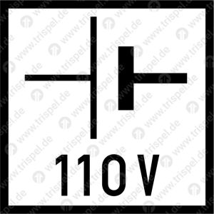 Batterien 110 VSymboldarstellung nach DIN EN 15877-2