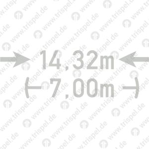 Länge über Puffer (- 14,32 m -) und Drehzapfenabstand -> 7.00 m <-