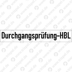 Durchgangsprüfung HBL