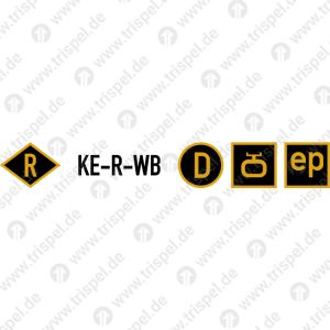 Bremsbauart für Velaro MS“R” KE-R-WB (D) Motiv für Notbremsüberbrückung, epSymboldarstellung nach DIN EN 15877-2,