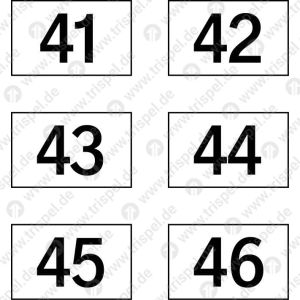 Türkennzeichnung 41 bis 46 - Einzelformat 32 x 20 mm