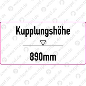 Kupplungshöhe 890 mm